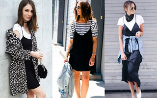 SLIP DRESS + CAMISETA