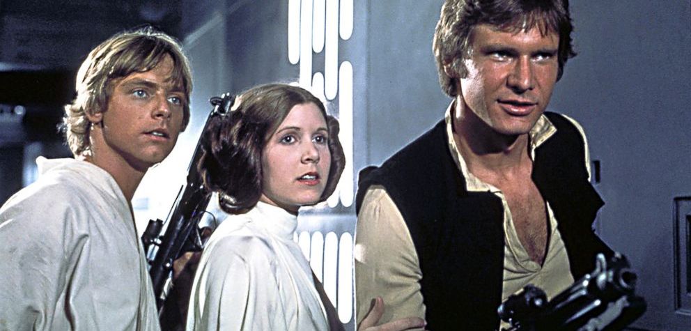 Luke, Leia e Han Solo em Star Wars