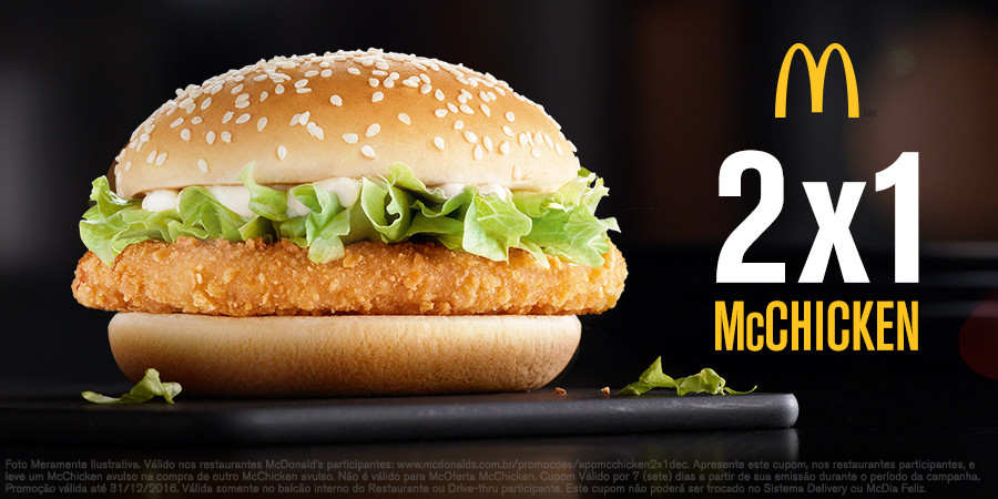 Imagem de destaque para Cupom de desconto: compre um McChicken e ganhe outro