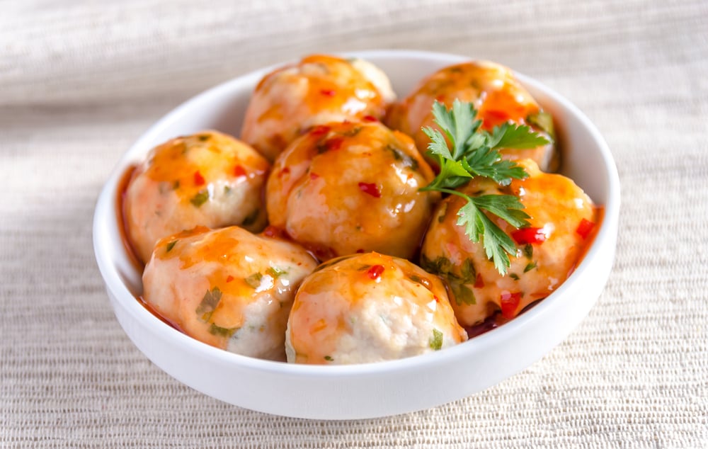 Bolinhas de frango com cream cheese
