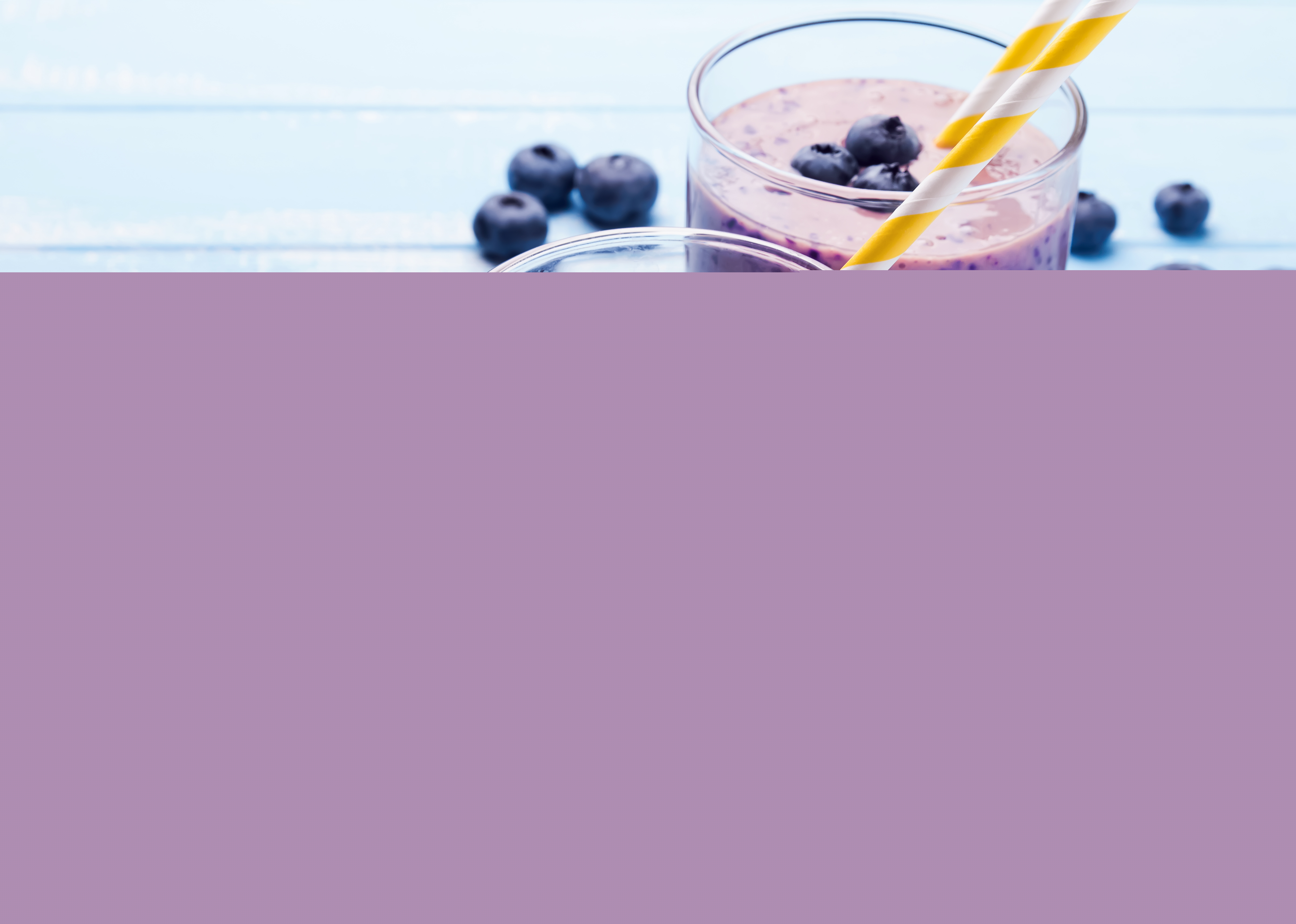 Smoothie de banana e blueberry